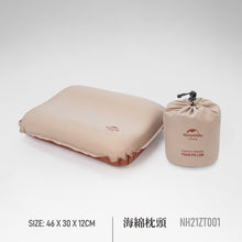 Load image into Gallery viewer, Naturehike Sponge Air Pillow 3D Ultralight Hiking Travel Pillow Portable Pillow Outdoor Inflatable Pillow Elastic Camping Pillow