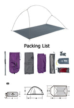 Load image into Gallery viewer, Naturehike Cloud Up 2 Tent Ultralight Camping Tent 1 2 Person Double Layer Waterproof Fishing Tent Backpacking Outdoor Tent