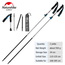 Load image into Gallery viewer, Naturehike Trekking Poles Nordic Aluminum Alloy Ultralight Collapsible