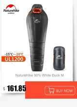 Load image into Gallery viewer, Naturehik Goose Down Slippers Ultralight Indoor Warm Long Journey Sleeping Bag Accessories Camping Outdoor Sports Socks Warm