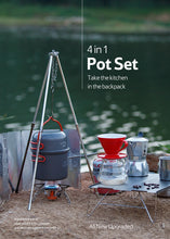 Load image into Gallery viewer, Naturehike Camping Ultralight Backpacking Aluminum Cookware Tableware Portable Kitchen Utensils Cooking Utensils Pot Pan Set