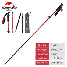 Load image into Gallery viewer, Naturehike Trekking Poles Nordic Aluminum Alloy Ultralight Collapsible