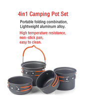 Load image into Gallery viewer, Naturehike Camping Ultralight Backpacking Aluminum Cookware Tableware Portable Kitchen Utensils Cooking Utensils Pot Pan Set