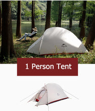 Load image into Gallery viewer, Naturehike Cloud Up 2 Tent Ultralight Camping Tent 1 2 Person Double Layer Waterproof Fishing Tent Backpacking Outdoor Tent