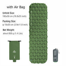 Load image into Gallery viewer, Naturehike Inflatable Mattress Ultralight Waterproof Compact Air Mat Single Sleeping Pad Travel Folding Bed Portable Camping Mat