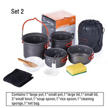 Load image into Gallery viewer, Naturehike Camping Ultralight Backpacking Aluminum Cookware Tableware Portable Kitchen Utensils Cooking Utensils Pot Pan Set