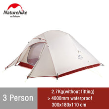 Load image into Gallery viewer, Naturehike Cloud Up 2 Tent Ultralight Camping Tent 1 2 Person Double Layer Waterproof Fishing Tent Backpacking Outdoor Tent