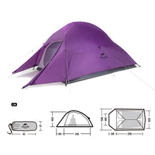 Load image into Gallery viewer, Naturehike Cloud Up 2 Tent Ultralight Camping Tent 1 2 Person Double Layer Waterproof Fishing Tent Backpacking Outdoor Tent