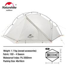 Load image into Gallery viewer, Naturehike Tent VIK Ultralight Single Tent Waterproof Camping Tent Outdoor Hiking Tent 1 People 2 People Travel Cycling Tent