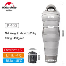 Load image into Gallery viewer, Naturehike Penguin Sleeping Bag Backpacking Cotton Sleeping Bag Warm Winter Sleeping Bag Outdoor Travel Camping Sleeping Bag