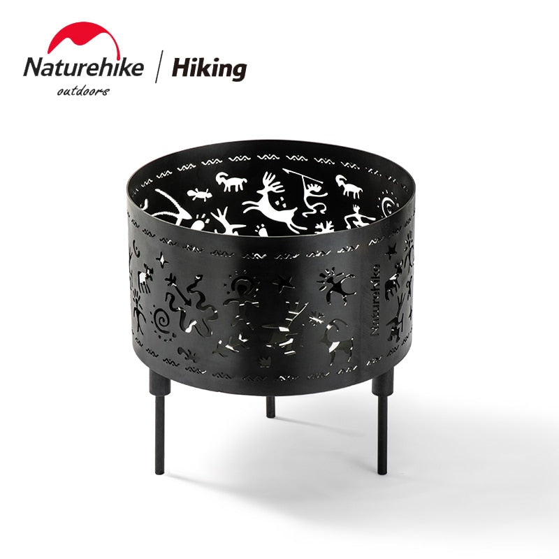 Naturehike Fire Pit Stand Portable Fire Burn Rack Camping Equipment Folding Wood Fire Frame Heating Charcoal Stove Wood Furnace