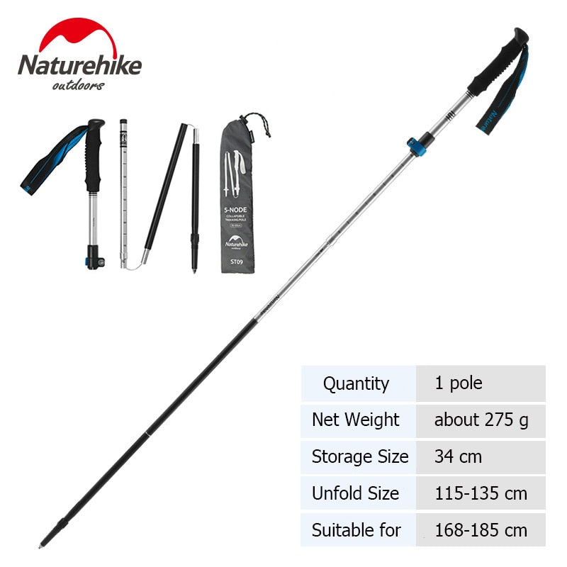 Naturehike Trekking Poles Nordic Aluminum Alloy Ultralight Collapsible