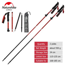 Load image into Gallery viewer, Naturehike Trekking Poles Nordic Aluminum Alloy Ultralight Collapsible
