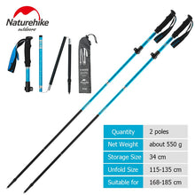 Load image into Gallery viewer, Naturehike Trekking Poles Nordic Aluminum Alloy Ultralight Collapsible
