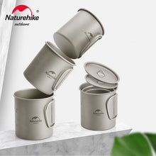 Load image into Gallery viewer, Naturehike Lightweight Titanium Flatware Set Folding Water Cup Mug Tableware Outdoor Cookware Dinner Bowl  NH20CJ005
