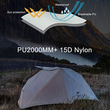 Load image into Gallery viewer, Naturehike Tent VIK Ultralight Single Tent Waterproof Camping Tent Outdoor Hiking Tent 1 People 2 People Travel Cycling Tent
