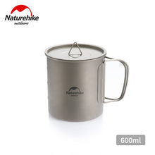 Load image into Gallery viewer, Naturehike Lightweight Titanium Flatware Set Folding Water Cup Mug Tableware Outdoor Cookware Dinner Bowl  NH20CJ005
