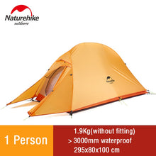 Load image into Gallery viewer, Naturehike Cloud Up 2 Tent Ultralight Camping Tent 1 2 Person Double Layer Waterproof Fishing Tent Backpacking Outdoor Tent
