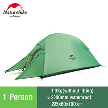 Load image into Gallery viewer, Naturehike Cloud Up 2 Tent Ultralight Camping Tent 1 2 Person Double Layer Waterproof Fishing Tent Backpacking Outdoor Tent
