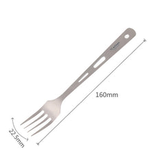 Load image into Gallery viewer, 3pcs/set Titanium Cutlery Set Ultra Lightweight Knife Fork Spoon
