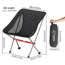 Load image into Gallery viewer, Naturehike Folding Portable Beach Chair Foldable Lighweight Camping Chair Outdoor Backpack Fishing Chair Picnic Chair Seat YL05
