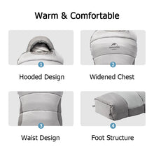 Load image into Gallery viewer, Naturehike Penguin Sleeping Bag Backpacking Cotton Sleeping Bag Warm Winter Sleeping Bag Outdoor Travel Camping Sleeping Bag
